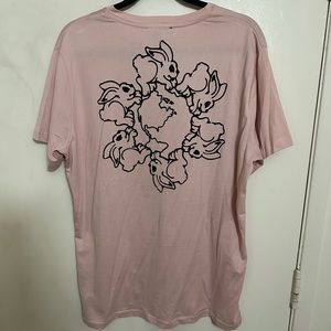 Diesel the dream rabbit black pink t-shirt size large metal detail NWT